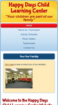 Mobile Screenshot of happydayschildlearningcenter.com