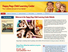 Tablet Screenshot of happydayschildlearningcenter.com